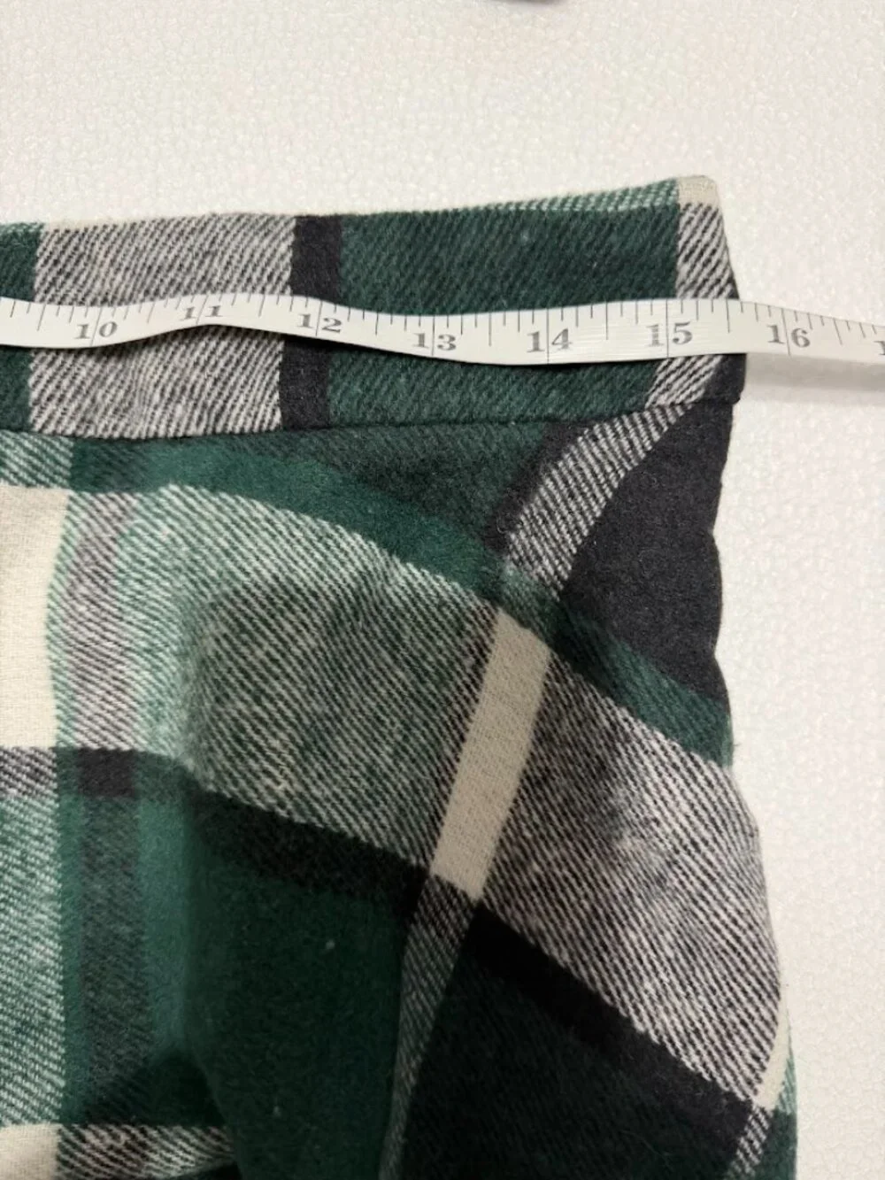 Green Black Plaid Maxi Skirt A-Line Flare Pockets
